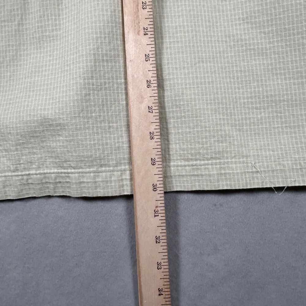 Jos A Bank Shirt Men Large Stays Cool Seersucker Button Down Short Sleeve Green - Picture 8 of 9